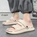 Men's One-sided Slippers, New EVA Men, Thick Soles For Home Use, And Cool Slippers With A Feeling Of Stepping On Feces._vogvips.com