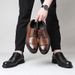 Euro Step New Genuine Leather Business Casual Soft Sole Brogue Carved Three-Joint Men's Shoes British Style_vogvips.com
