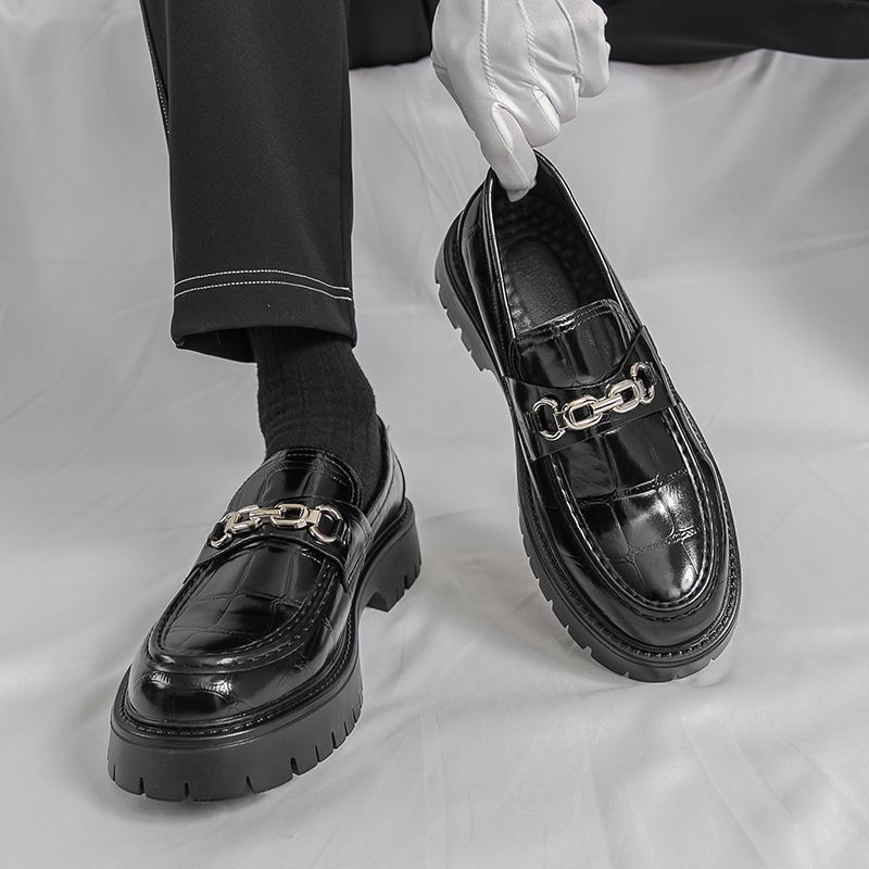 Men's Thick-soled Height-increasing British-style Large-toe Shoes, Business Loafers, New Summer Trendy Men's Casual_vogvips.com