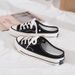 Spring/Summer New Ins Trendy Half Drag Canvas Shoes For Women, Hong Kong Flavor Lazy Student Korean Edition, Single_vogvips.com