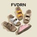 Women's Toast Style Sandals 4.5cm Platform Sole Genuine Leather Brown Apricot Gray Beige Summer Fashion Slippers_vogvips.com