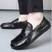 【Breathable Insoles】Fashionable Driving British Style Slip-On Business Formal Leather Shoes Men's Outdoor_vogvips.com