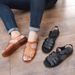 Men's Shoes Men's Sandals Summer Outdoor Fashion Flat Heel Soft Bottom Retro Old Fashioned 80s Nostalgic Youth Beach Sandals Trend_vogvips.com