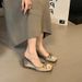 Satin Square Head Ballet Shoes Women's Spring And Summer Versatile Niche Bow Light Mouth Ladyshoes Evening Breeze Gentle Shoes_vogvips.com
