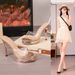 Women's plus Size High Heeled Slip on Sandals Summer New Style Peep Toe Thick Soled Transparent Shoes_vogvips.com