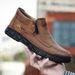 Men's Martin Boots Outdoor Large Size Zipper Men's Short Boots Casual Hand Sewn Tooling Boots_vogvips.com