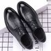 Men's Formal Dress Shoes - Breathable PU Leather Oxfords For Business & Casual Wear, Slip-Resistant & Lightweight, Classic Pointed Toe Design_vogvips.com