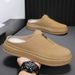 New Arrival Men's Slippers Outdoor Soft Muller Non-Slip Sole Half Drag Comfortable Male Walking Shoes Casual Lazy Flats_vogvips.com