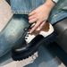 26ss Unisex Horsehair Derby Milk Color Mandarin Duck Small Lace-up Chunky Heel Thick Sole Soft Leather Casual Shoes Trendy_vogvips.com