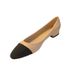 High-End New-Style Chunky Heel Sandals For Women, 2026 Color-Blocked Closed-Toe Trendy New Fairy-Like Casual Shoes_vogvips.com