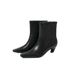Niche Slim Boots Small Square Head Stilettos Small Bare Boots Women's Autumn And Winter Versatile Kitten Heel Short Boots Single Boots_vogvips.com