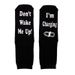 Men's and women's creative casual cotton socks sole letter non-slip adhesive floor socks_vogvips.com