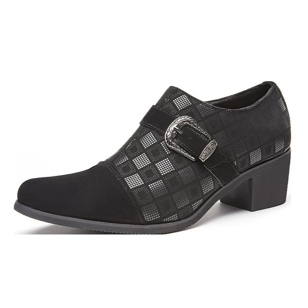 Autumn Checkered High Heel European And American Style Casual Business Formal Large Size Personality Fashion Small_vogvips.com