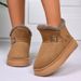 Women's Shoes Large Size Mid Tube Snow Boots For Women Autumn And Winter New Style Slip On Warm Large Cotton Snow Boots For Women_vogvips.com
