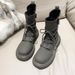White British Martin Boots For Women, Thin And Small, Thick-soled Heightening Lace-up Versatile Short Boots_vogvips.com