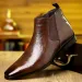 Luxury Premium 2026 Men's Textured Leather Chelsea Pointed Toe Slip On Ankle Boots Soft Breathable Casual Dress Shoes_vogvips.com