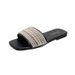 Slippers Oversized Flat Bottomed Slippers For Women's New Fashionable Square Headed Pearl Casual Beach Sandals_vogvips.com