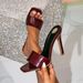 Shiny Square-toed High-heeled Sandals With A Single Strap, Simple Stiletto Mules Outdoor Wear, Versatile Women's Shoes_vogvips.com