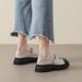 thick-soled Mary Jane Shoes For Women, Small Fragrant Style, Word With Retro Round Head Color Matching Thick Heel Single Shoes For Women_vogvips.com