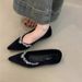Temperament Rhinestone Pointed Single Shoes Women's French Sweet Velvet Red Light Mouth Soft Sole Evening Shoes_vogvips.com