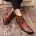 Euro Step 2025 Autumn Brogue Carved High-top Leather Formal British Trend Business Casual Men's Shoes_vogvips.com