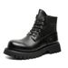 Fleece And Fleece Warm Men's Short Boots Retro Heightening Thick-soled Tooling Boots Martin Boots_vogvips.com