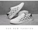Men's Shoes Board Shoes Little White Shoes Low-top Cowhide Surface Printed Flat-bottomed Sports And Leisure Shoes_vogvips.com
