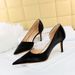 3226-A1 Style Sexy Nightclub Slim Shadow Stripe Zebra Fine High Heel Shallow Cut Side Hollow Women's Single Shoe_vogvips.com