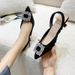 Women's 2024 New French Style Gentle Rhinestone Pointed Toe Back-strap Chunky High Heel Sandals_vogvips.com