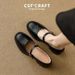 Sheepskin Version~Handmade Soft-soled Mary Jane A Buckle Strap For Women, 2026 New Model, Shallow-cut Single Shoes With_vogvips.com