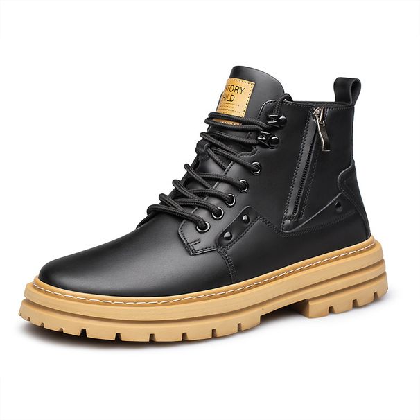 Martin Boots High-top Tooling Wind Invisible Inner Heightening Thick-soled Tooling Boots Men's Boots_vogvips.com