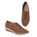 New Shoes For Spring, Comfortable Single Women's Wedge Heel, Hollowed Out Lace Up Casual Sports Shoes, Plus Size_vogvips.com