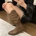 2024 Autumn Winter New Fashion Knee-High Pointed Toe Chunky Heel Mid-Heel Riding Boots_vogvips.com
