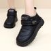 Women's Winter New Thickened Fleece Warm Snow Boots Casual Fashion Versatile Velcro Non-Slip Mom Shoes_vogvips.com