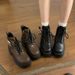 Versatile Sweet Cool Thick-Soled For Women 2025 Winter New British Style Fashion Big-Toe Short Martin Boots_vogvips.com