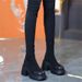 Slimming For Women 2025 New Autumn Winter High Heel Extended Over-the-Knee Stretch Suede Slip-On Single Boots_vogvips.com