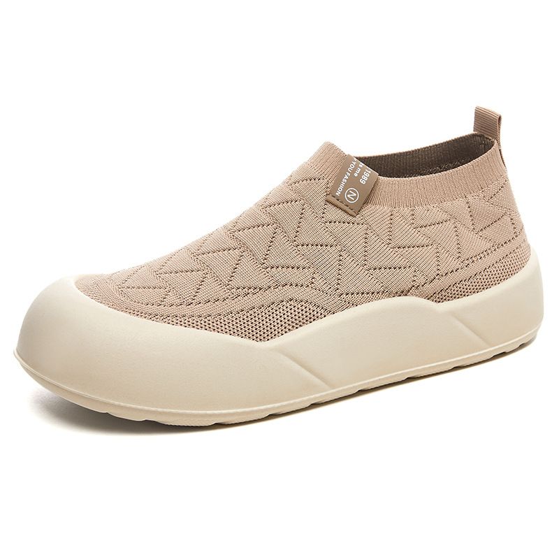 Women's Shoes Casual Shoes Fashion Women's Single Shoes Soft Sole Comfortable Nurse Shoes One Pedal Mother Shoes Breathable Fly Woven Shoes_vogvips.com