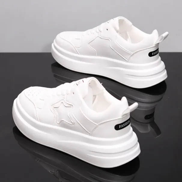 Designer Autumn New Leather Thick Soled Casual Height Increasing Breathable Sports Board Shoes For Women And Men Size 35_vogvips.com