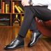 New Business casual strappy men's leather Oxford shoes_vogvips.com