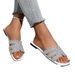 Spring/Summer New Rhinestone Flat Sandals For Women, Fashionable Square-Toed Slide Sandals, Large_vogvips.com