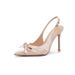Elegant Satin Bowknot Closed-Toe Sanda For Women Summer Fashionable High-End Pointed Toe Back Strap Thin Heel High_vogvips.com