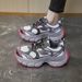 Paris Dad Shoes New Vintage Breathable Mesh Color Block Height Increasing Thick Sole Casual Sneakers For Men And Women_vogvips.com