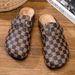 UYOYU Retro Cork Clogs Slippers For Men Women Fashion Mules With Arch Support Unisex Classic Beach Shoes Men's Leather_vogvips.com