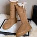 Winter New Style Two-Way Mid-High Tube Snow For Women, Leather And Fur Integrated, Casual Fleece-Lined, Warm Thick-Soled_vogvips.com