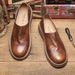 Euro Step Summer British Style Men's Slip-On Loafers American Old Beijing Low-Top Thick-Soled Leather Shoes_vogvips.com