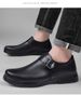 Men's Shoes Handmade Leather Shoes Lazy Shoes Flat Casual Shoes Low-top Foot Cover Leather Surface Loafer Velvet Single Shoes_vogvips.com