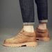 Martin Boots Men's Korean Chelsea Boots Men's Heightening Cigarette Boots High Top Leather Boots_vogvips.com