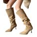Large Wide Pointed Toe For Women Plus Size Thin Tube High Heel Thick Leg Over-the-Knee Long Boots_vogvips.com