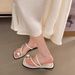 Trendy Fahion Toe-loop For Women, Ummer Outdoor Wear, 2026 New Model, Low-heeled, Quare-toed, Flat-oled Beach_vogvips.com
