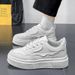 Men's All Black Board Autumn Restaurant Work, Wear-Resistant Sports And Leisure Shoes, Thick Soled Versatile Men's Shoes_vogvips.com